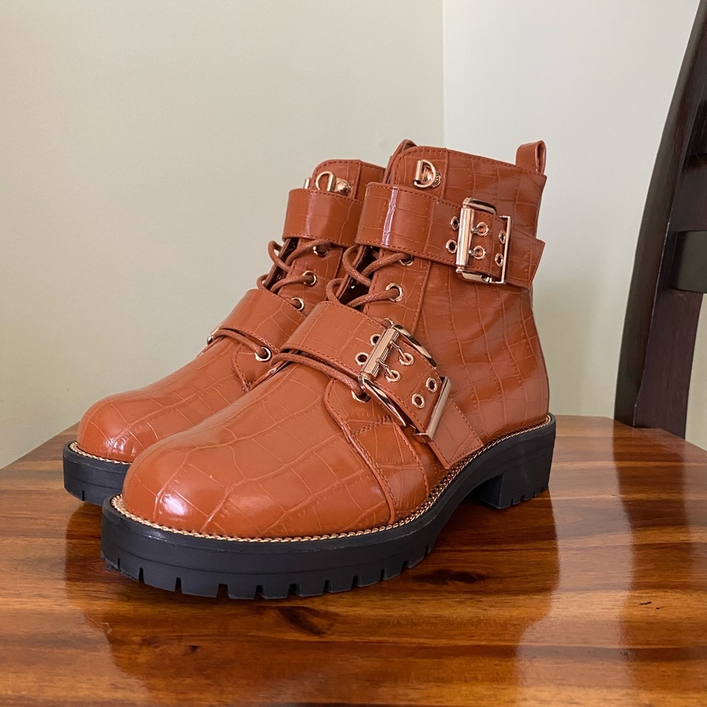 ASOS Buckle Faux Leather Boots